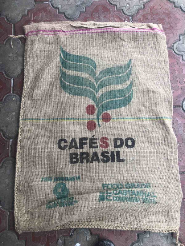 Б/в мішки джутові з-під кави з логотипом