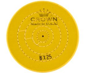 Круг муслиновый CROWN желтый d-150 мм, 25 слоев