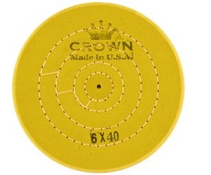 Круг муслиновый CROWN желтый d-150 мм, 40 слоев