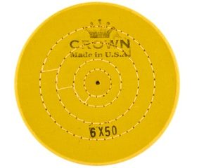 Круг мусліновий CROWN жовтий d-150 мм, 50 шарів