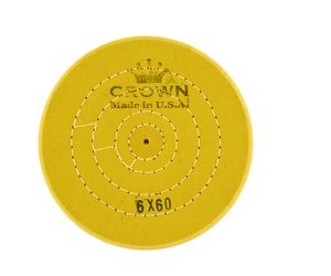 Круг муслиновый CROWN желтый d-150 мм, 60 слоев