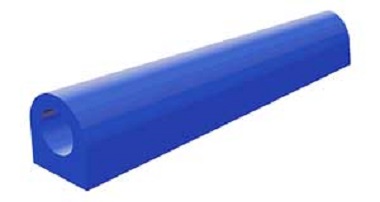 Віск FERRIS T-250 синій “трубка з плоскою стороною” (28х28 мм, d-15 мм, L-150 мм)