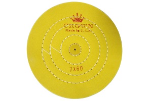 Круг муслиновый CROWN желтый d-175 мм, 60 слоёв
