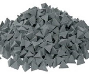 Наповнювач пластик чорний грубий OTEC PV10 (піраміда 10х10 мм) (1 кг)