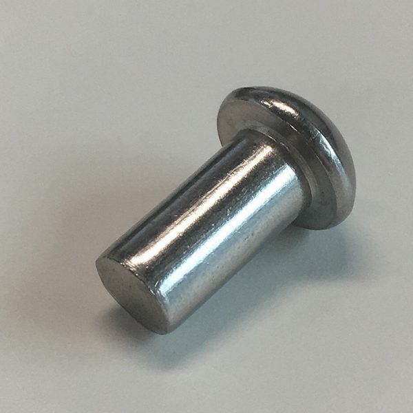 Закліпка алюмінева 4х12 з напівкруглої голівкою під молоток DIN 660